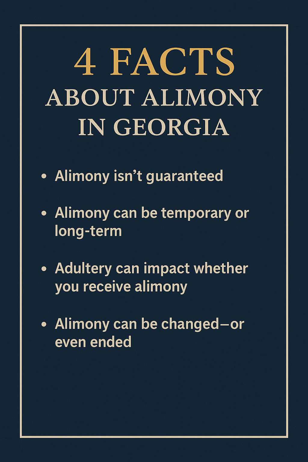 4 Facts About Alimony in Georgia