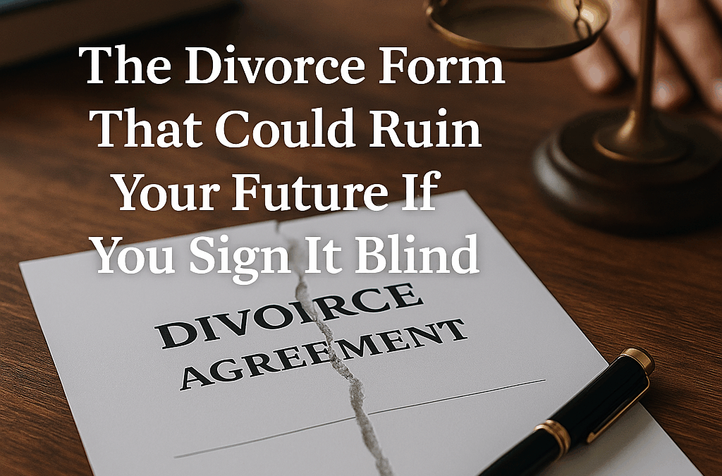 The Divorce Form That Could Ruin Your Future If You Sign It Blind