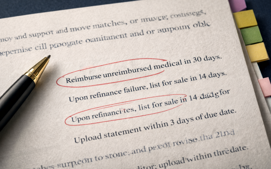 You agreed on the headlines. It’s the footnotes that bite. These 10 tiny clauses decide credit, deadlines, parenting time, and who pays what. Tighten them before you sign so peace actually lasts.