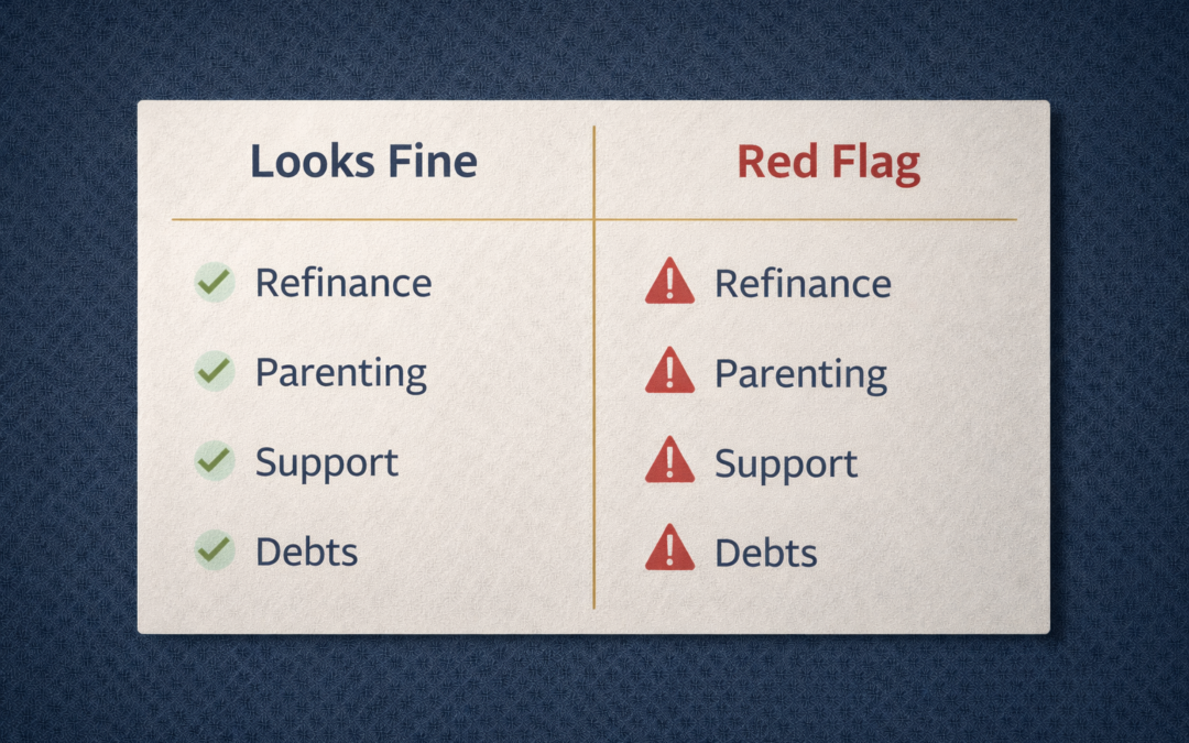 Nice doesn’t mean airtight. These seven under-the-radar red flags can wreck credit, scramble schedules, and stall approval. Fix them now and your uncontested divorce stays peaceful and final.